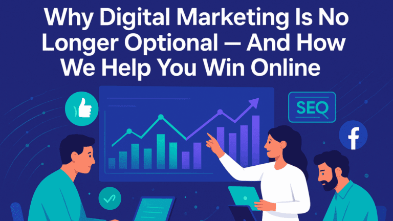 Illustration showing the importance of digital marketing for business growth in 2025
