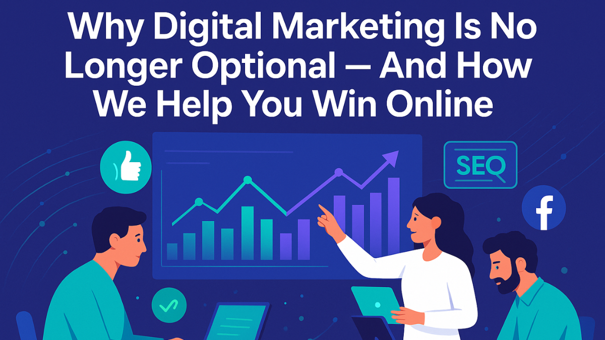 Illustration showing the importance of digital marketing for business growth in 2025